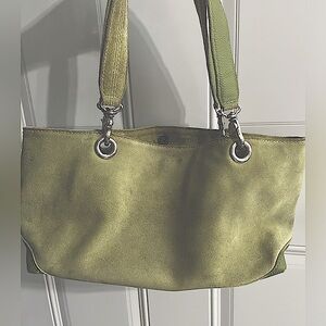 J JILL Green suede Leather shoulder bag